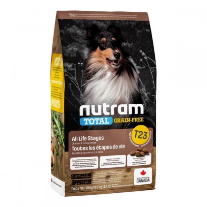 Nutram Total Grain-Free T23 Холистик беззерновой корм для собак с индейкой и курицей