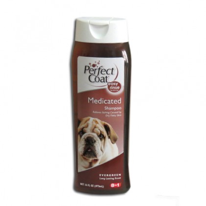 8in1 Medicated Shampoo Шампунь лечебный для сухой, шелушащейся кожи собак