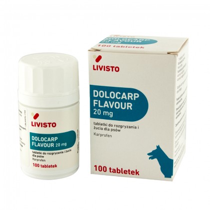 Livisto Dolocarp Flavour (Долокарп (карпрофен)) Tаблетки для укрепления связок с вкусом печени (20 мг)