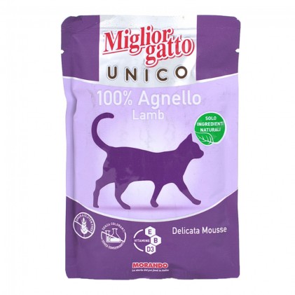 Morando Migliorgatto Unico Lamb (пауч) Консервы для кошек Мусс из ягненка