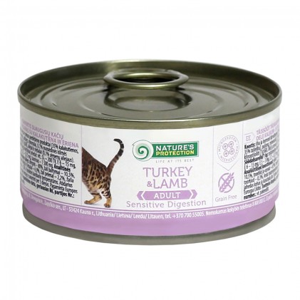Nature's Protection Sensible Digestion Turkey & Lamb Консервы для кошек с чувствительным пищеварением