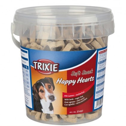 Trixie Soft Snack Happy Hearts Лакомство для собак с ягненком (ведро)