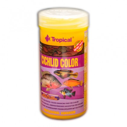 Tropical Cichlid Color Flakes (Тропикал) корм в виде хлопьев для цихлид